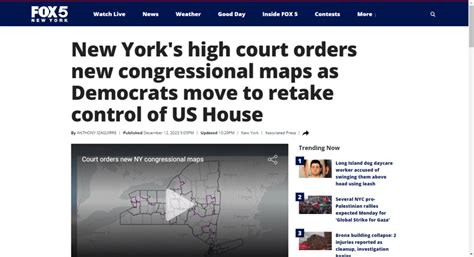 New York’s high court orders new congressional maps as Democrats move to retake control of US House